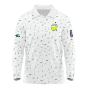 Golf Sport Masters Tournament Callaway Sleeveless Jacket Sports Augusta Icons Pattern White Green Sleeveless Jacket