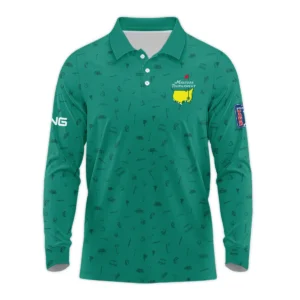 Golf Masters Tournament Ping Quarter-Zip Jacket Augusta Icons Pattern Green Golf Sports All Over Print Quarter-Zip Jacket