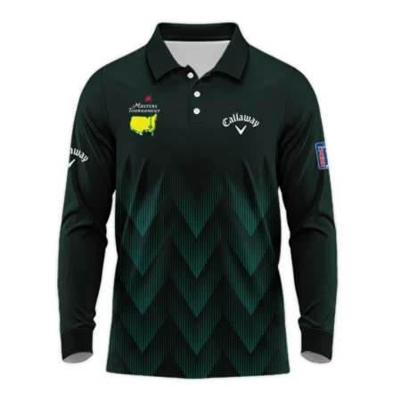 Masters Tournament Golf Callaway Zipper Hoodie Shirt Zigzag Pattern Dark Green Golf Sports All Over Print Zipper Hoodie Shirt
