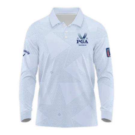 2024 PGA Championship Valhalla Golf Callaway Long Polo Shirt Stars Lavender Mist Golf Sports All Over Print Long Polo Shirt For Men