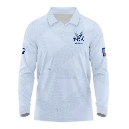2024 PGA Championship Golf Sport Taylor Made Long Polo Shirt Sports Star Sripe Lavender Mist Long Polo Shirt For Men