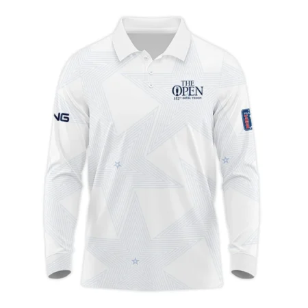 152nd The Open Championship Golf Ping Long Polo Shirt Stars White Navy Golf Sports All Over Print Long Polo Shirt For Men