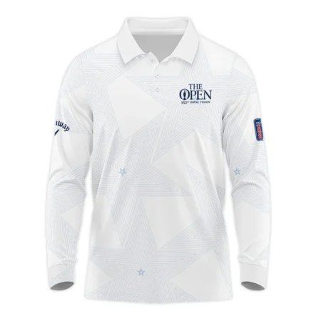 The 152nd Open Championship Golf Sport Callaway Zipper Hoodie Shirt Sports Star Sripe White Navy Zipper Hoodie Shirt