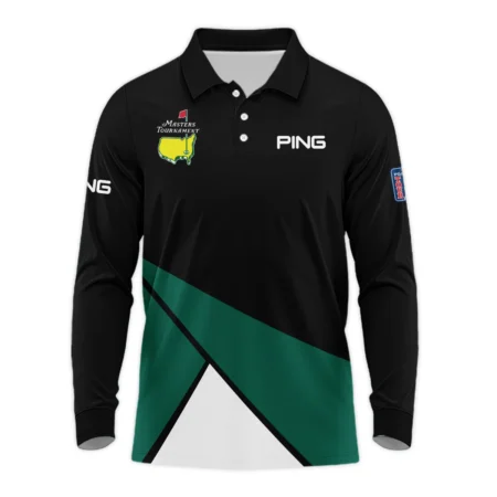 Golf Masters Tournament Ping Polo Shirt Black And Green Golf Sports All Over Print Polo Shirt For Men