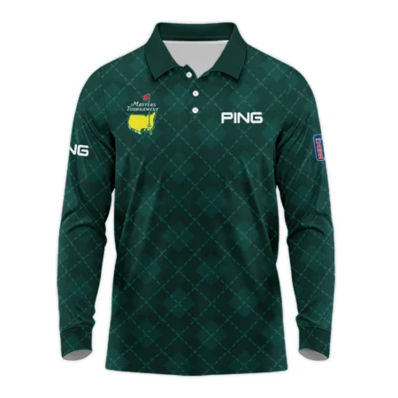 Golf Geometric Pattern Green Masters Tournament Ping Long Polo Shirt Style Classic Long Polo Shirt For Men