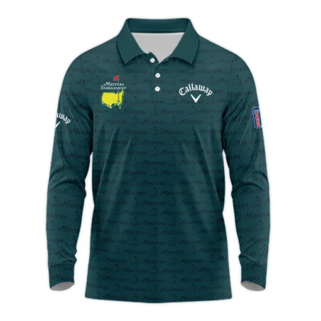 Pattern Dark Green Masters Tournament Callaway Long Polo Shirt Color Green Long Polo Shirt For Men