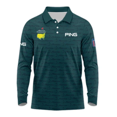 Pattern Dark Green Masters Tournament Ping Long Polo Shirt Color Green Long Polo Shirt For Men