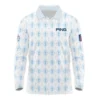 PGA Tour 124th U.S. Open Pinehurst Taylor Made Long Polo Shirt Sports Pattern Cup Color Light Blue Long Polo Shirt For Men