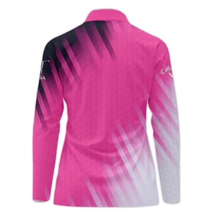 Golf 79th U.S. Women’s Open Lancaster Callaway Long Polo Shirt Pink Color All Over Print Long Polo Shirt For Woman