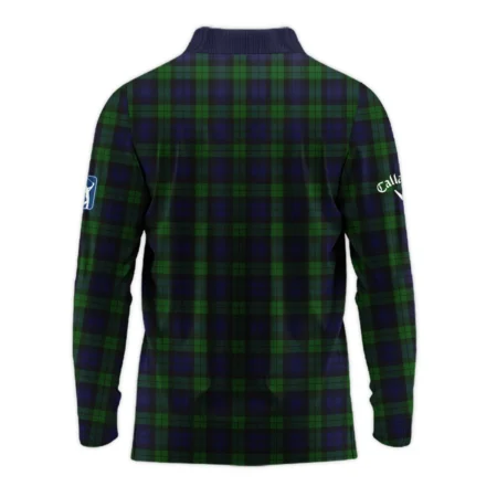 Masters Tournament Callaway Golf Long Polo Shirt Sports Green Purple Black Watch Tartan Plaid All Over Print Long Polo Shirt For Men