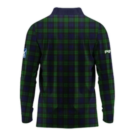 Masters Tournament Ping Golf Long Polo Shirt Sports Green Purple Black Watch Tartan Plaid All Over Print Long Polo Shirt For Men