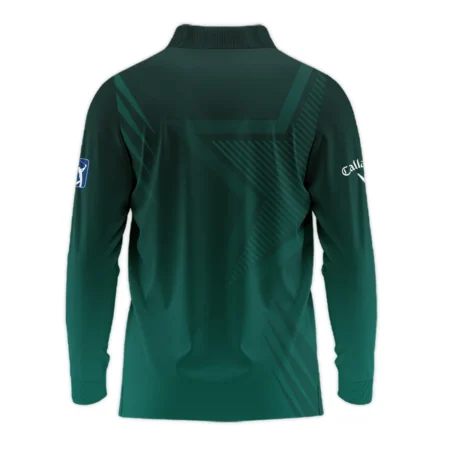 Sports Callaway Masters Tournament Long Polo Shirt Star Pattern Dark Green Gradient Golf Long Polo Shirt For Men