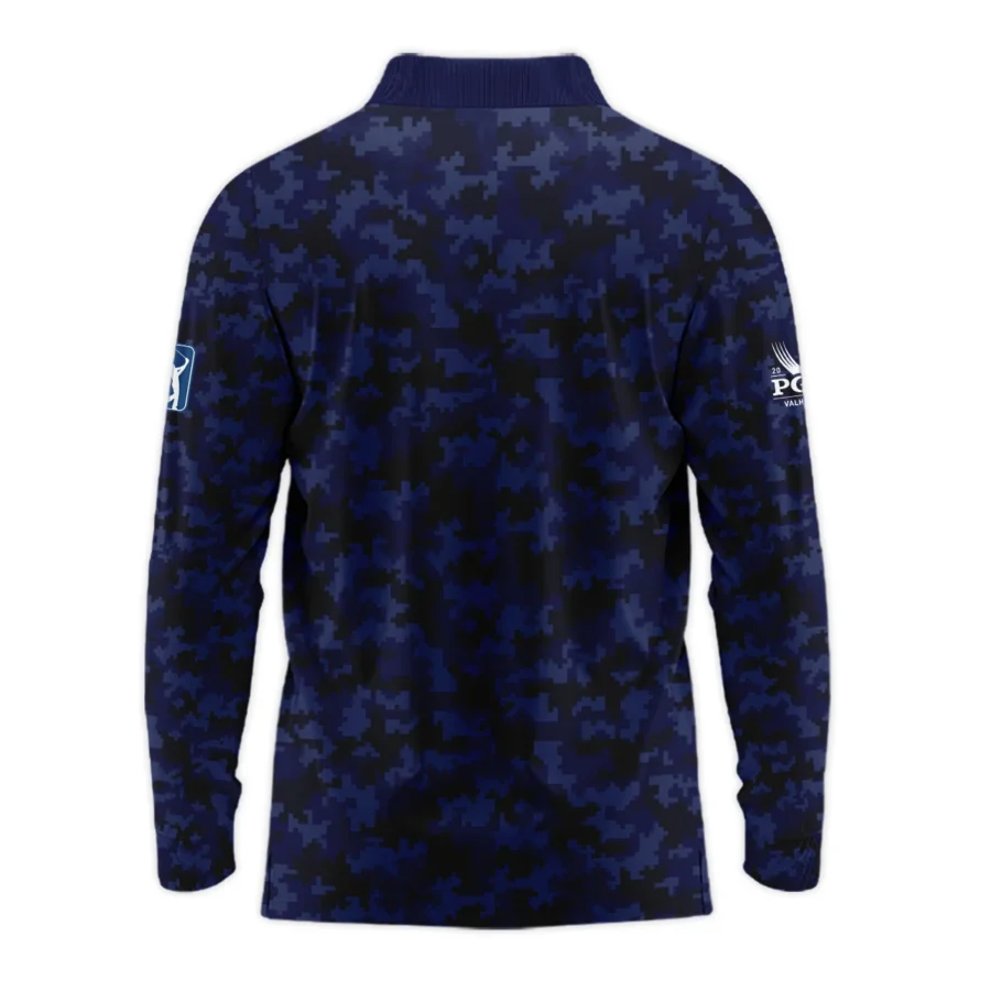 Golf 2024 PGA Championship Ping Long Polo Shirt Blue Camouflage Pattern Sport All Over Print Long Polo Shirt For Men