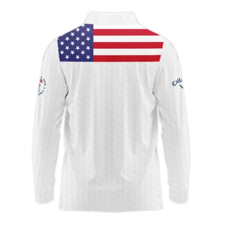 Callaway 124th U.S. Open Pinehurst Long Polo Shirt USA Flag Golf Pattern All Over Print Long Polo Shirt For Men