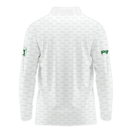 Masters Tournament Golf Ping Long Polo Shirt Logo Text Pattern White Green Golf Sports All Over Print Long Polo Shirt For Men