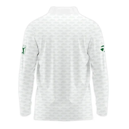 Masters Tournament Golf Taylor Made Long Polo Shirt Logo Text Pattern White Green Golf Sports All Over Print Long Polo Shirt For Men