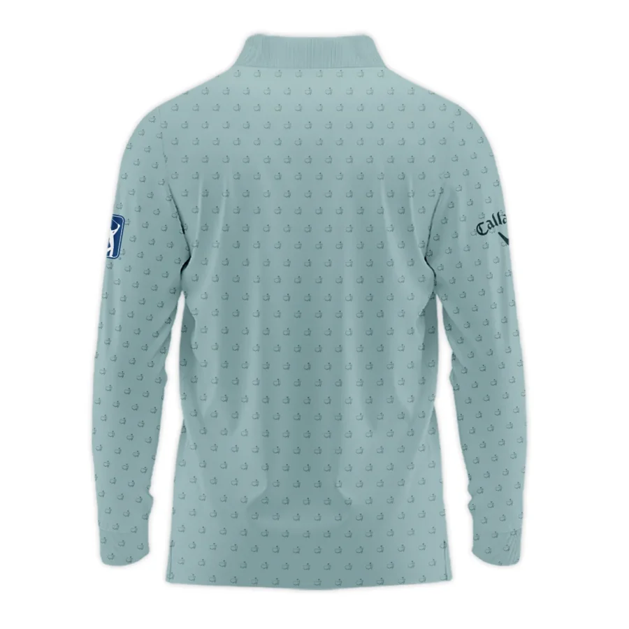 Golf Pattern Masters Tournament Callaway Long Polo Shirt Cyan Pattern All Over Print Long Polo Shirt For Men