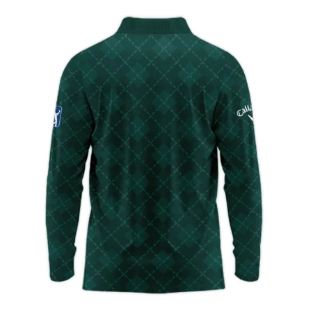 Golf Geometric Pattern Green Masters Tournament Callaway Long Polo Shirt Style Classic Long Polo Shirt For Men