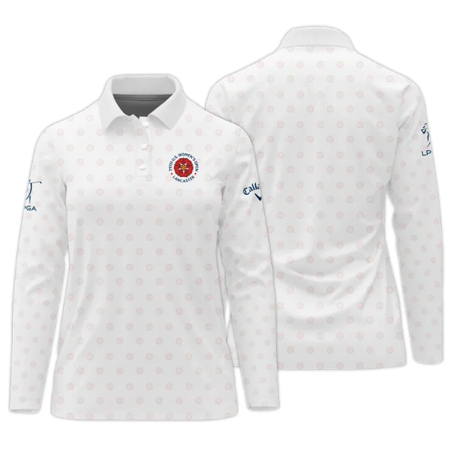 Golf Pattern 79th U.S. Women’s Open Lancaster Callaway Long Polo Shirt White Color All Over Print Long Polo Shirt For Woman