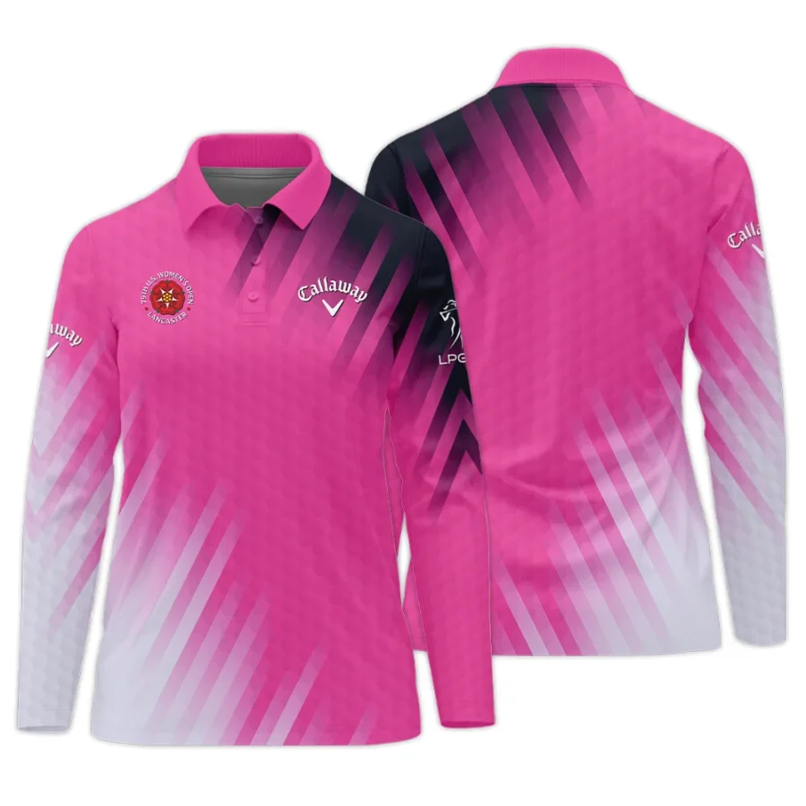 Golf 79th U.S. Women’s Open Lancaster Callaway Long Polo Shirt Pink Color All Over Print Long Polo Shirt For Woman