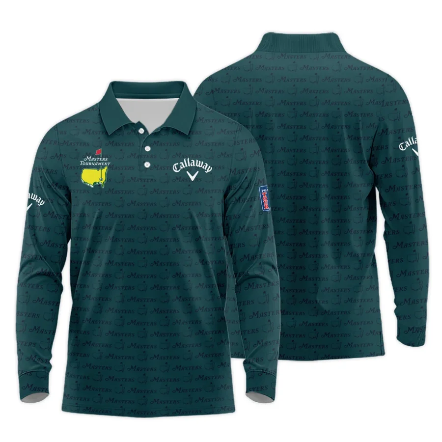 Pattern Dark Green Masters Tournament Callaway Long Polo Shirt Color Green Long Polo Shirt For Men