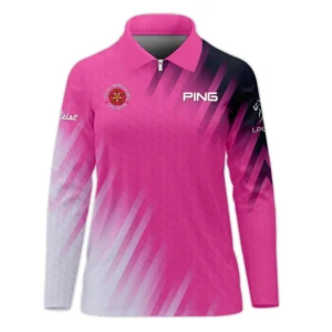 Golf 79th U.S. Women’s Open Lancaster Ping Sleeveless Polo Shirt Pink Color All Over Print Sleeveless Polo Shirt For Woman