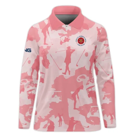 Camo Pink Color 79th U.S. Women’s Open Lancaster Ping Sleeveless Polo Shirt Golf Sport All Over Print Sleeveless Polo Shirt For Woman