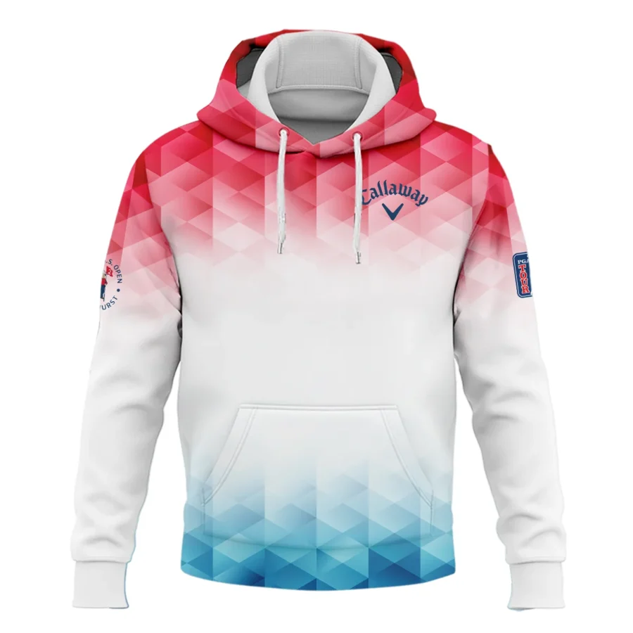 124th U.S. Open Pinehurst Callaway Golf Sport Hoodie Shirt Blue Red Abstract Geometric Triangles All Over Print Hoodie Shirt