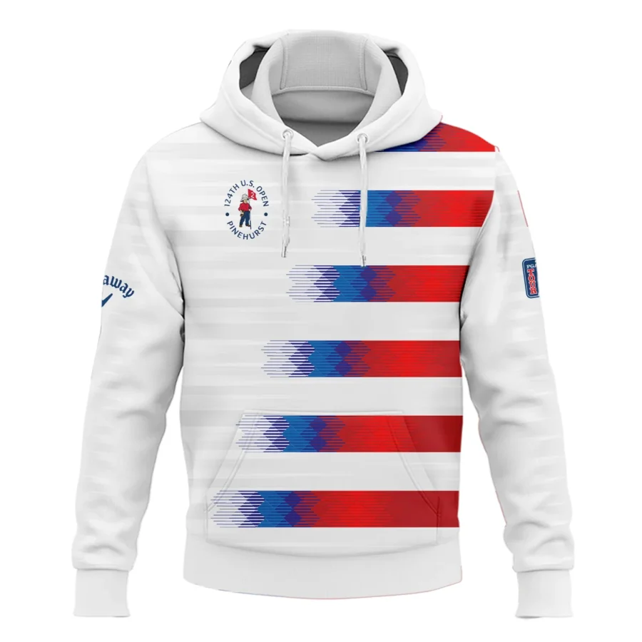 Callaway 124th U.S. Open Pinehurst Golf Sport Hoodie Shirt Blue Red White Abstract All Over Print Hoodie Shirt