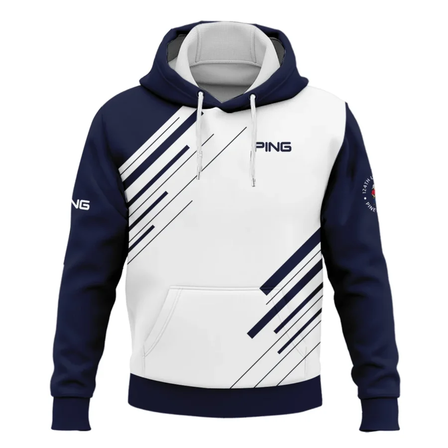 Ping 124th U.S. Open Pinehurst Golf Hoodie Shirt Striped Pattern Dark Blue White All Over Print Hoodie Shirt