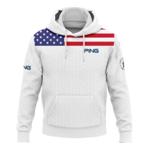 Ping 124th U.S. Open Pinehurst Quarter-Zip Jacket USA Flag Golf Pattern All Over Print Quarter-Zip Jacket