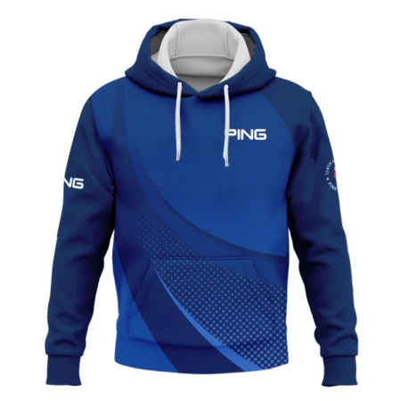 Ping 124th U.S. Open Pinehurst Golf Sport Hoodie Shirt Dark Blue Gradient Halftone Pattern All Over Print Hoodie Shirt