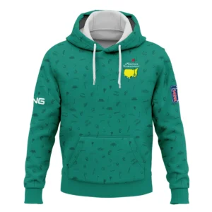 Golf Masters Tournament Ping Quarter-Zip Jacket Augusta Icons Pattern Green Golf Sports All Over Print Quarter-Zip Jacket