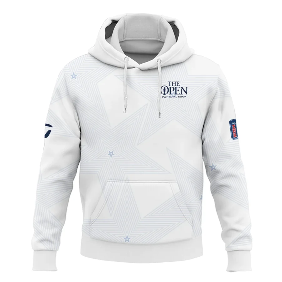 The 152nd Open Championship Golf Sport Taylor Made Hoodie Shirt Sports Star Sripe White Navy Hoodie Shirt
