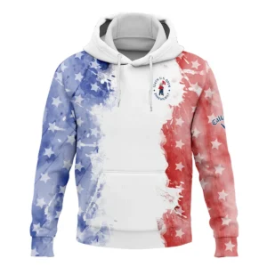 124th U.S. Open Pinehurst Special Version Callaway Zipper Hoodie Shirt Blue Red Watercolor Zipper Hoodie Shirt