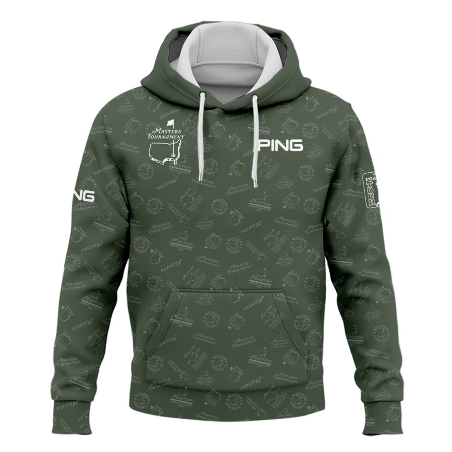 2024 Golf Pattern Masters Tournament Ping Hoodie Shirt Dark Green Pattern All Over Print Hoodie Shirt