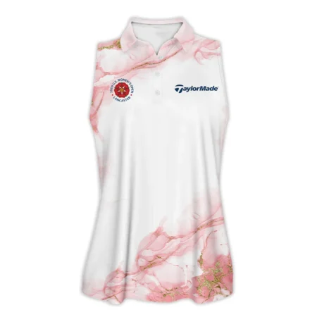 Pink Gold Marble 79th U.S. Women’s Open Lancaster Taylor Made Sleeveless Polo Shirt Golf Sport All Over Print Sleeveless Polo Shirt For Woman