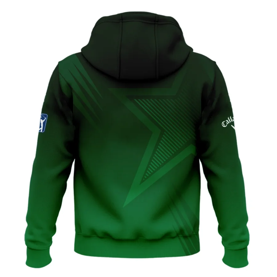 Callaway Masters Tournament Zipper Hoodie Shirt Dark Green Gradient Star Pattern Golf Sports Zipper Hoodie Shirt