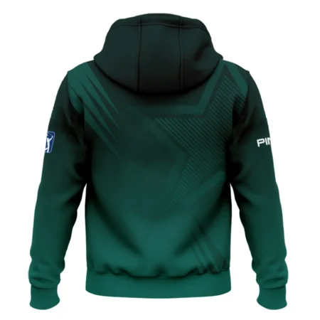 Sports Ping Masters Tournament Zipper Hoodie Shirt Star Pattern Dark Green Gradient Golf Zipper Hoodie Shirt