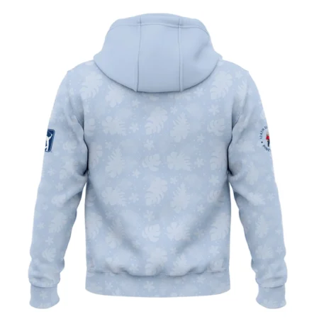 124th U.S. Open Pinehurst Callaway Golf Zipper Hoodie Shirt Light Blue Pastel Floral Hawaiian Pattern All Over Print Zipper Hoodie Shirt