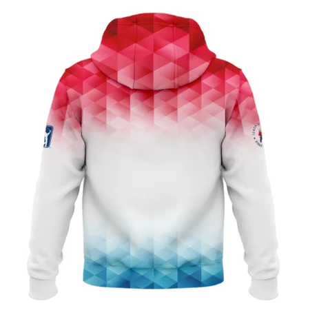 124th U.S. Open Pinehurst Callaway Golf Sport Hoodie Shirt Blue Red Abstract Geometric Triangles All Over Print Hoodie Shirt