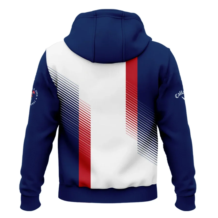 Sport Callaway 124th U.S. Open Pinehurst Golf Zipper Hoodie Shirt Blue Red Striped Pattern White All Over Print Zipper Hoodie Shirt