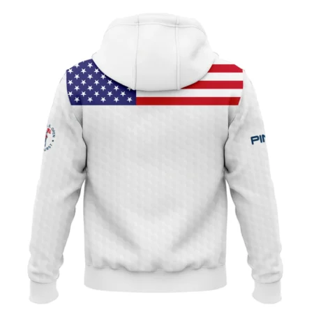 Ping 124th U.S. Open Pinehurst Zipper Hoodie Shirt USA Flag Golf Pattern All Over Print Zipper Hoodie Shirt