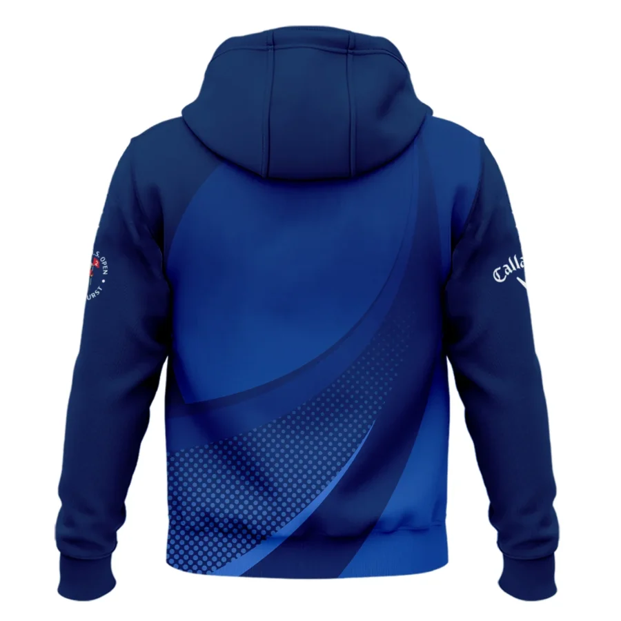 Callaway 124th U.S. Open Pinehurst Golf Sport Zipper Hoodie Shirt Dark Blue Gradient Halftone Pattern All Over Print Zipper Hoodie Shirt