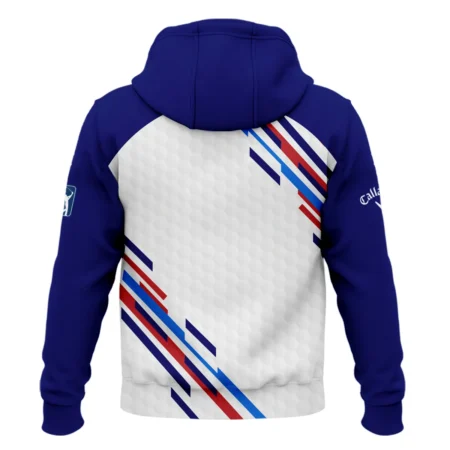 Golf Sport Callaway 124th U.S. Open Pinehurst Zipper Hoodie Shirt Blue Red Golf Pattern White All Over Print Zipper Hoodie Shirt