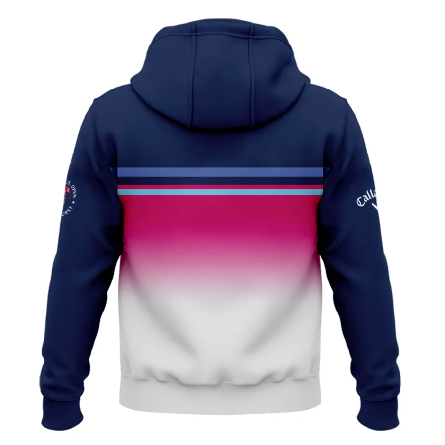 Sport Callaway 124th U.S. Open Pinehurst Hoodie Shirt White Strong Pink Very Dark Blue Pattern  All Over Print Hoodie Shirt