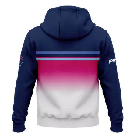 Sport Ping 124th U.S. Open Pinehurst Hoodie Shirt White Strong Pink Very Dark Blue Pattern  All Over Print Hoodie Shirt