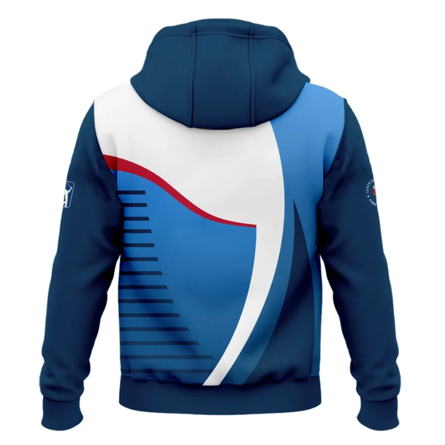 124th U.S. Open Pinehurst Golf Sport Callaway Zipper Hoodie Shirt Blue Gradient Red Straight Zipper Hoodie Shirt