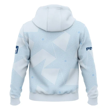 Golf 124th U.S. Open Pinehurst Ping Zipper Hoodie Shirt Stars Light Blue Golf Sports All Over Print Zipper Hoodie Shirt