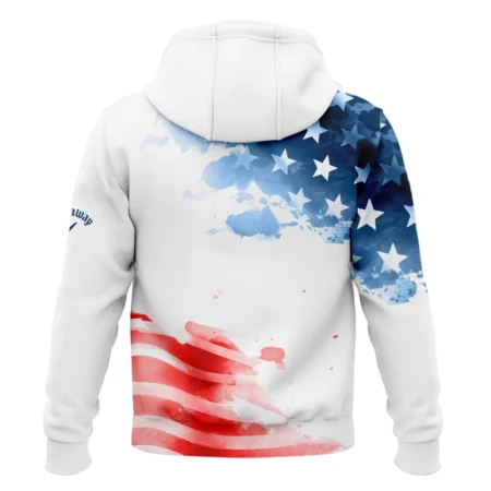 Golf 124th U.S. Open Pinehurst Callaway Hoodie Shirt US Flag Watercolor Golf Sports All Over Print Hoodie Shirt